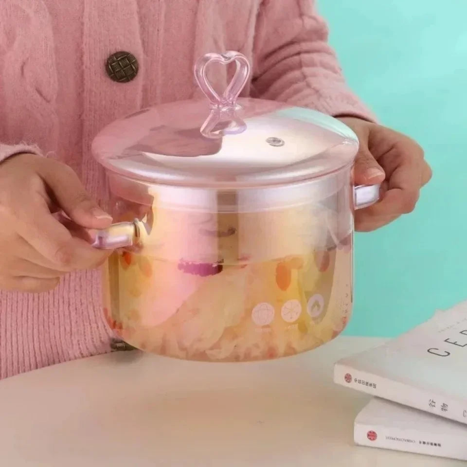 Olla de vidrio tornasol 1.5 litros