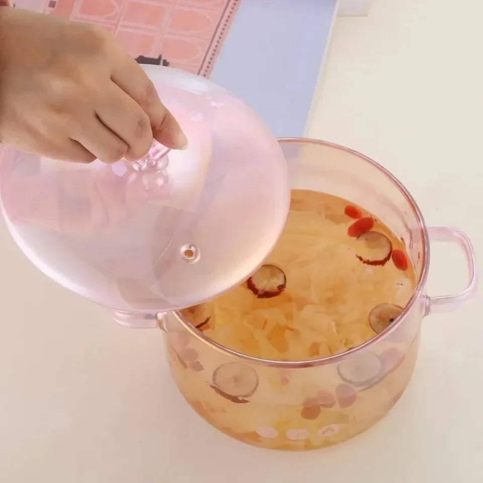Olla de vidrio tornasol 1.5 litros