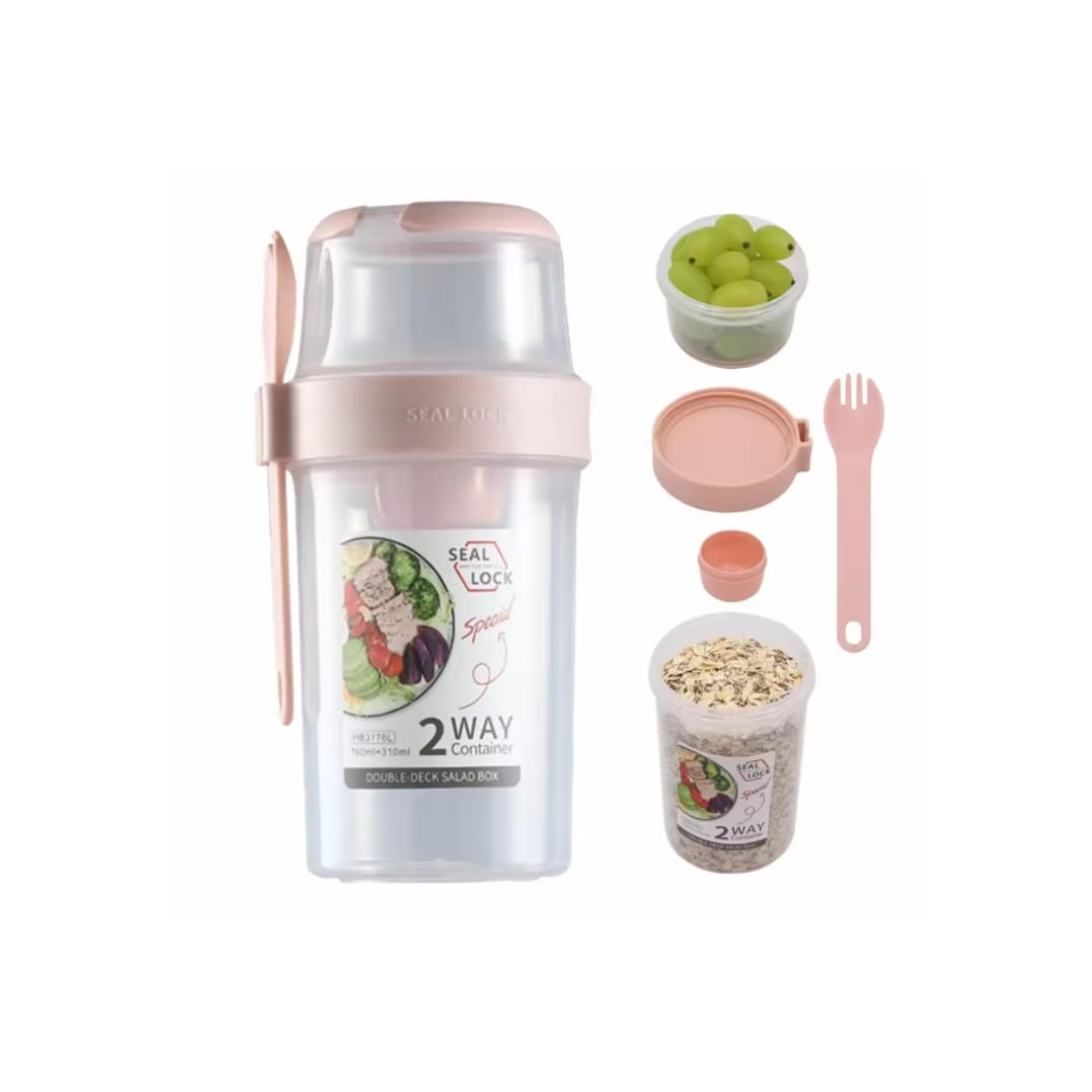 Recipiente 2 en 1 para alimentos
