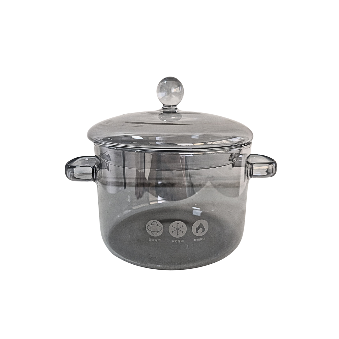 Olla de vidrio gris 1.5 litros