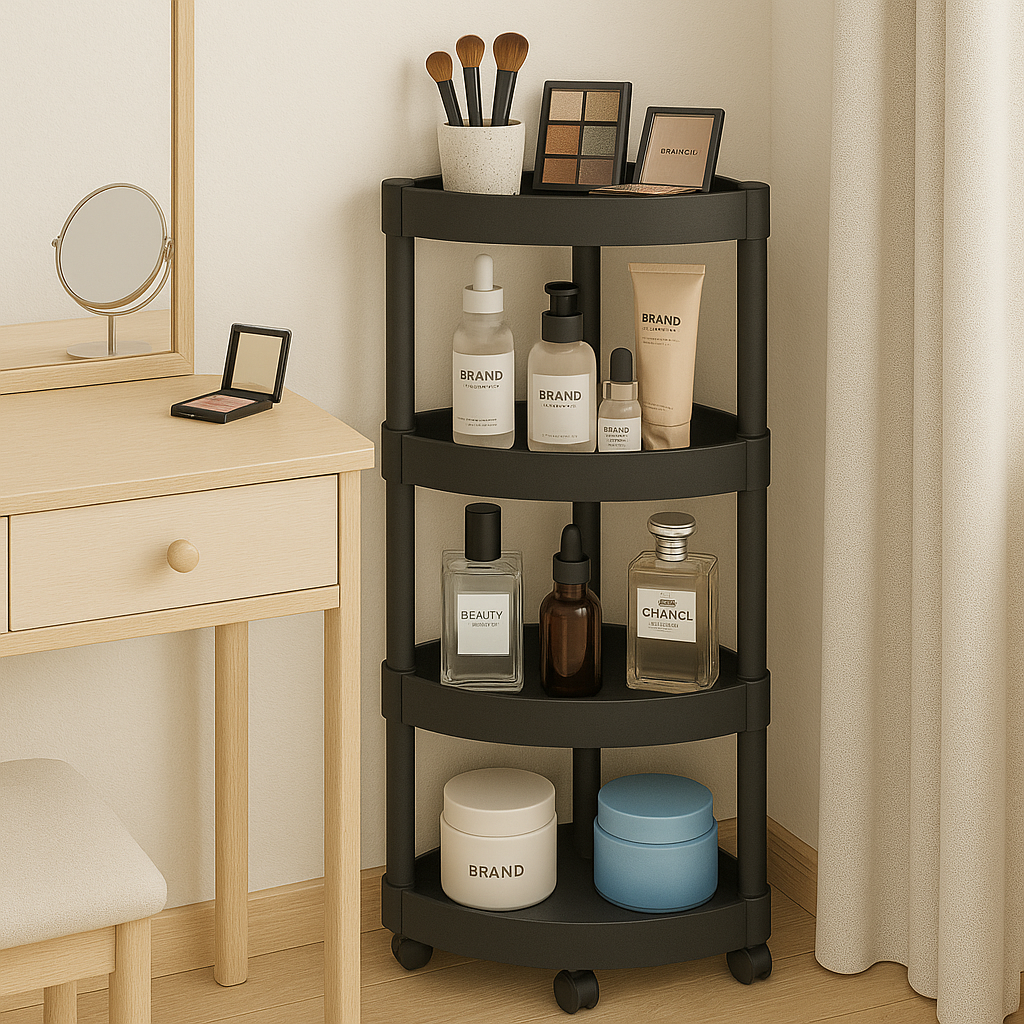Repisa Esquinera con Ruedas – 4 Niveles