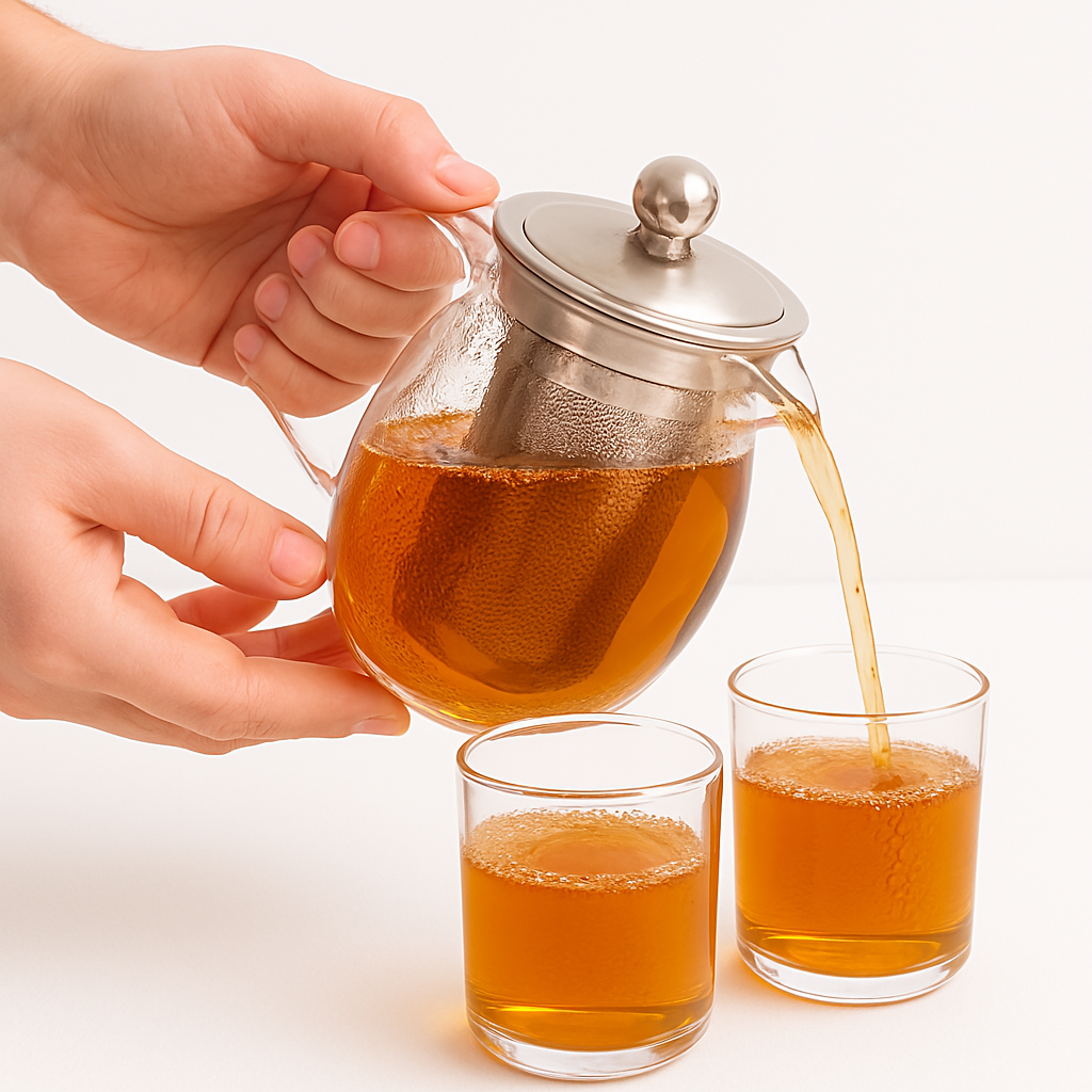 Tetera de vidrio con infusor