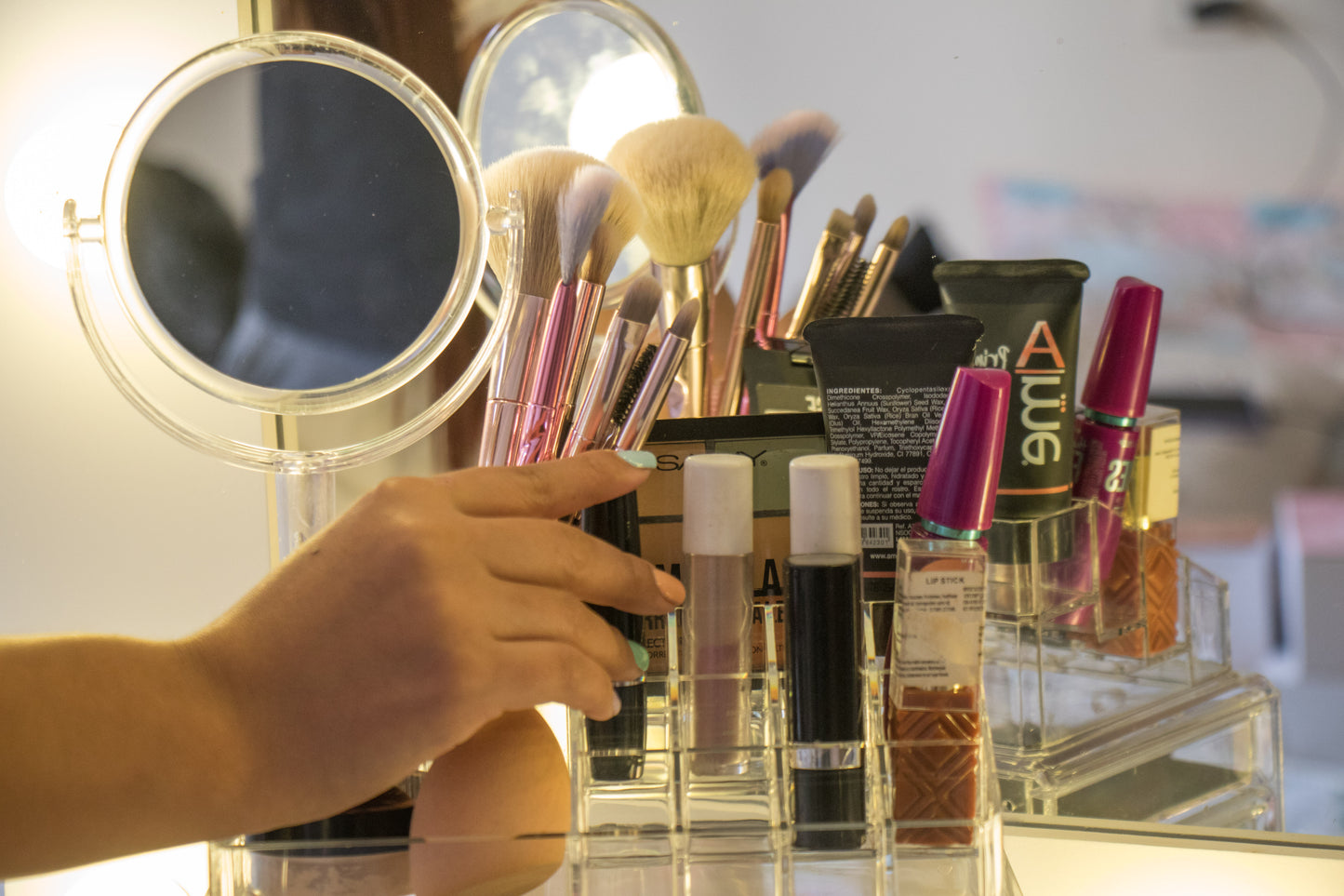 Organizador acrilico de maquillaje