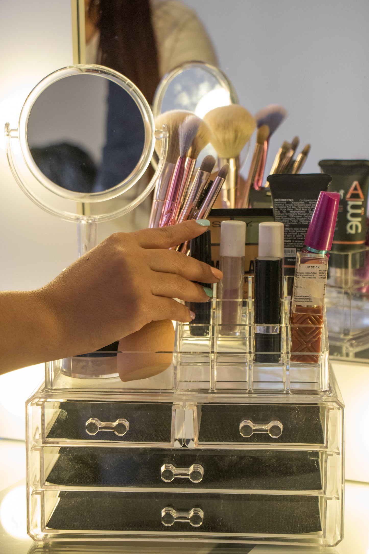 Organizador acrilico de maquillaje