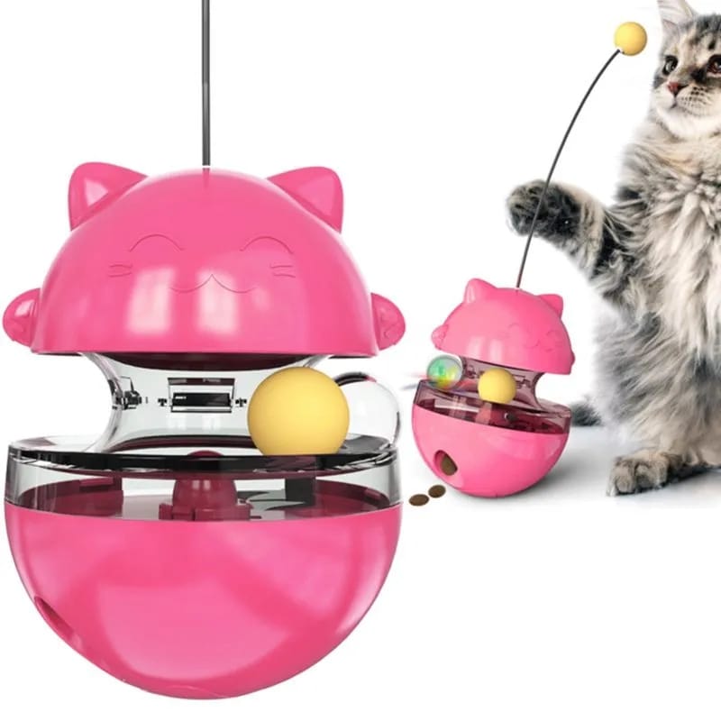 Juguete interactivo-Dispensador de alimentos para gatos