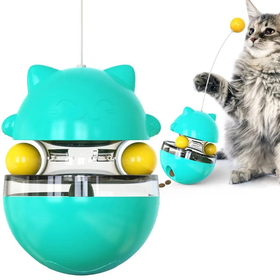 Juguete interactivo-Dispensador de alimentos para gatos