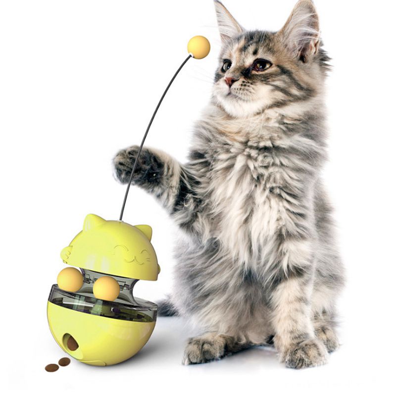 Juguete interactivo-Dispensador de alimentos para gatos