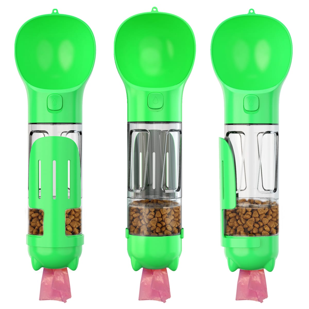 Botella dispensadora 4 en 1 para mascotas