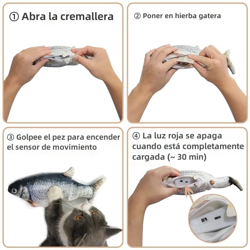 Pez eléctrico para gatos