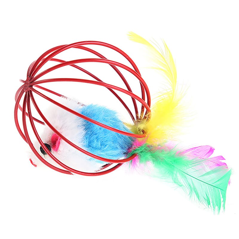 Pelota interactiva con raton para gatos