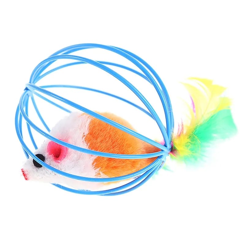 Pelota interactiva con raton para gatos
