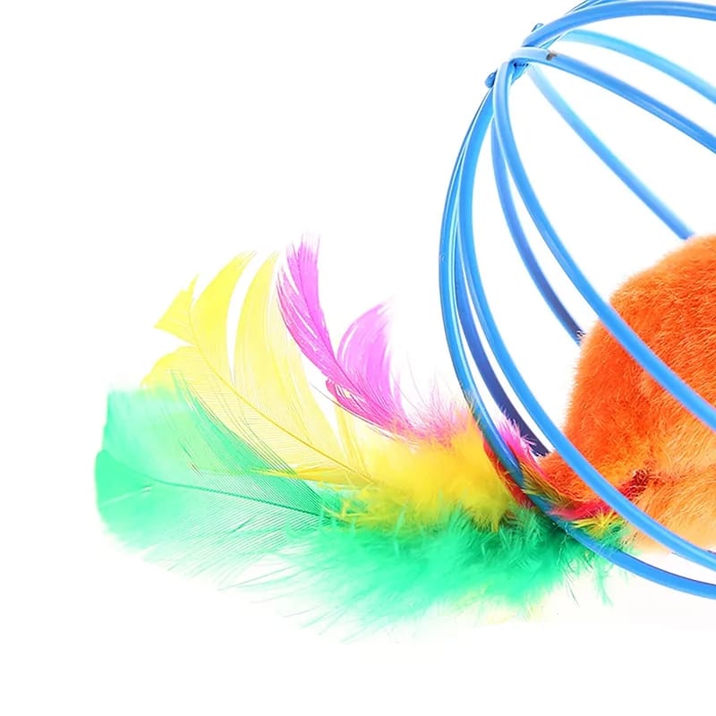 Pelota interactiva con raton para gatos