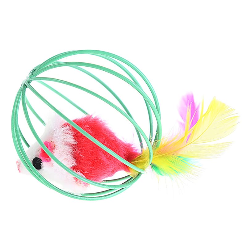 Pelota interactiva con raton para gatos