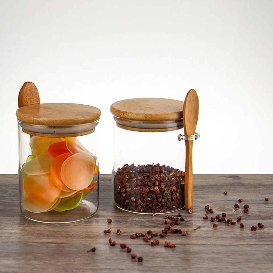 Recipiente redondo de vidrio 500ml