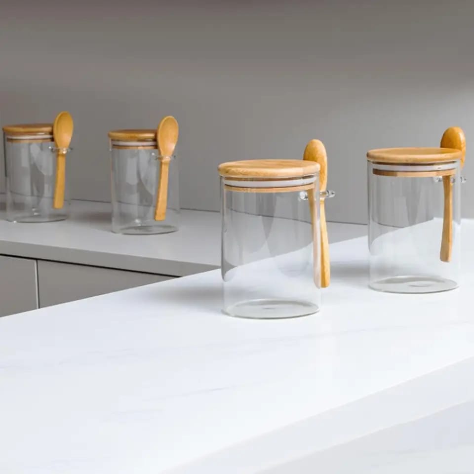 Recipiente redondo de vidrio 500ml