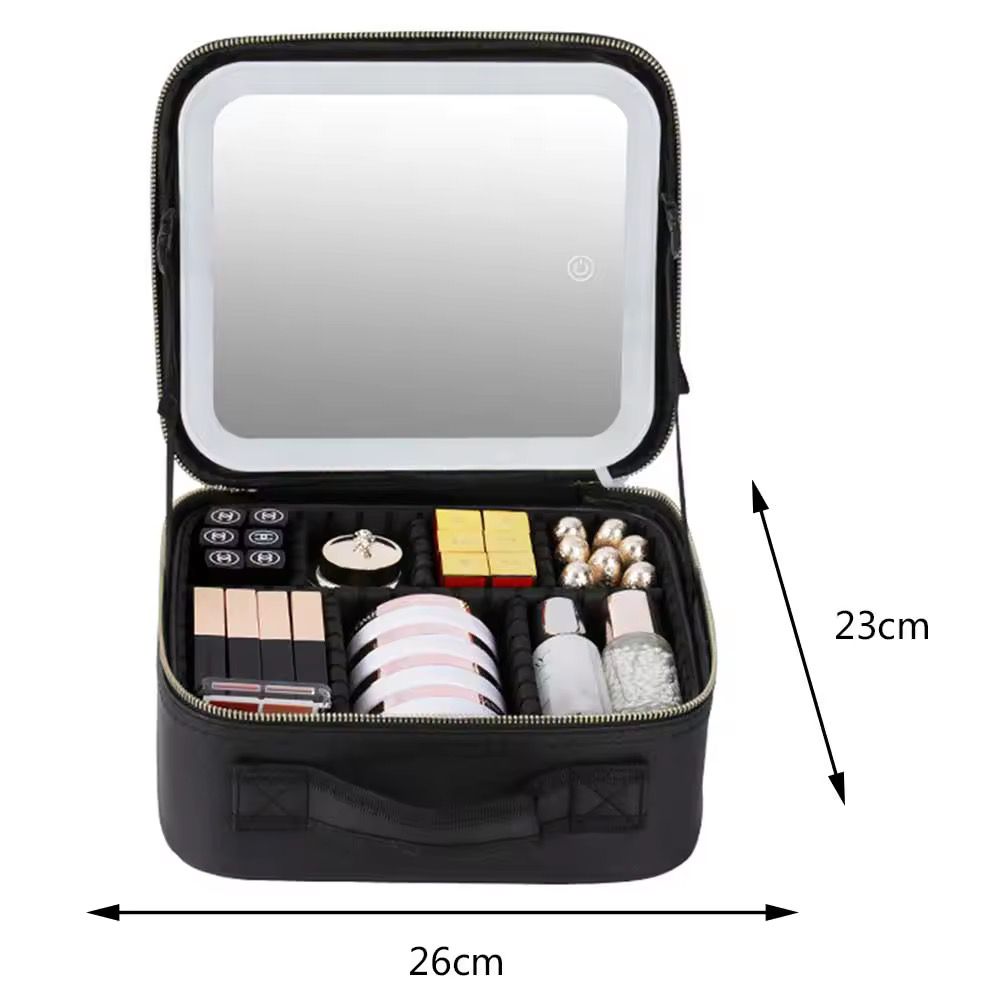 Organizador de cosmeticos con espejo led