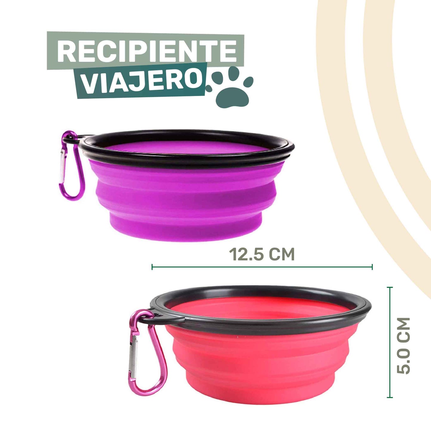 Recipiente plegable para mascotas