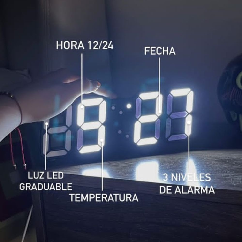 Reloj digital luz online led