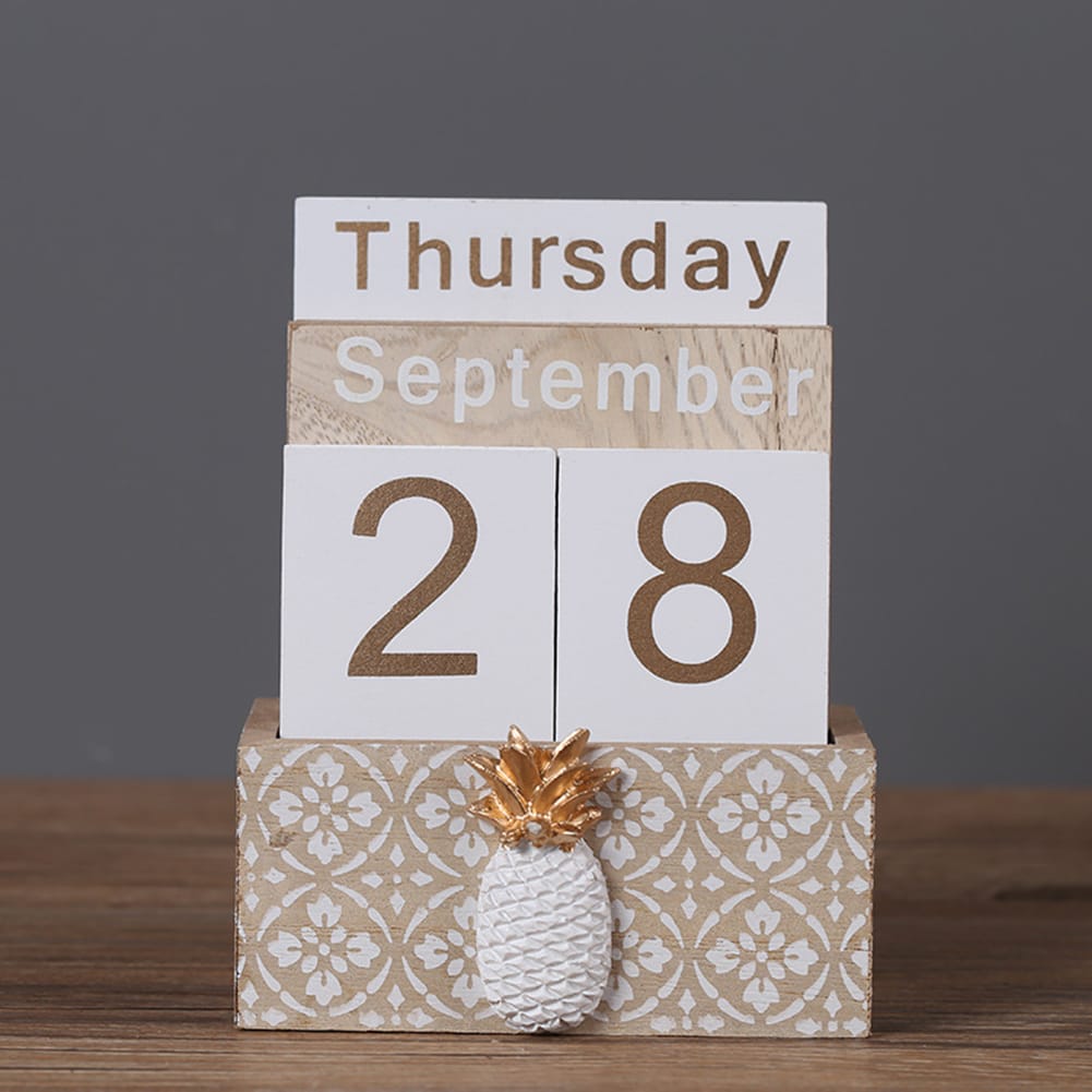 Calendario vintage de madera