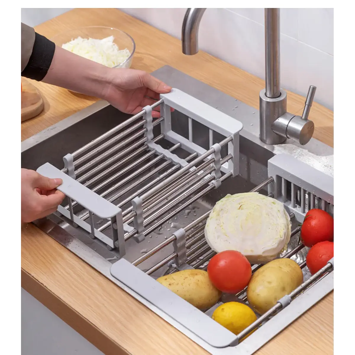 Escurridor multifuncional plegable