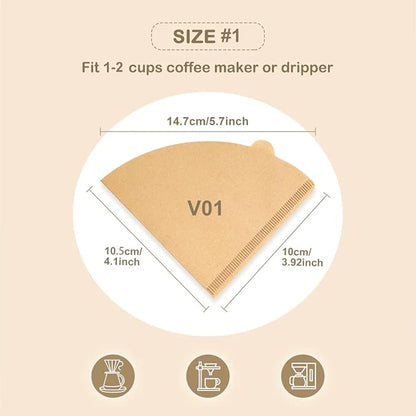 Set de 100 filtro para cafe v60