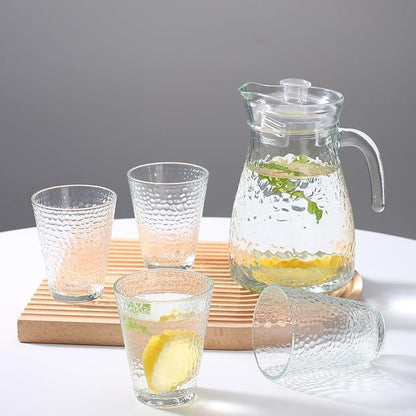 Set de jarra con vasos de vidrio