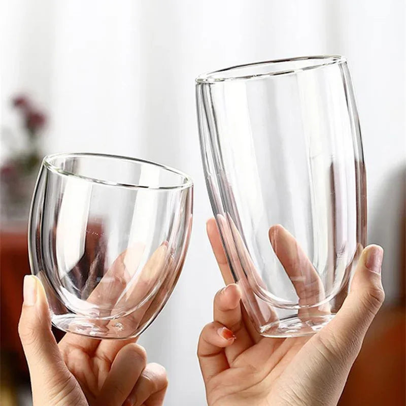 Vaso de vidrio doble pared