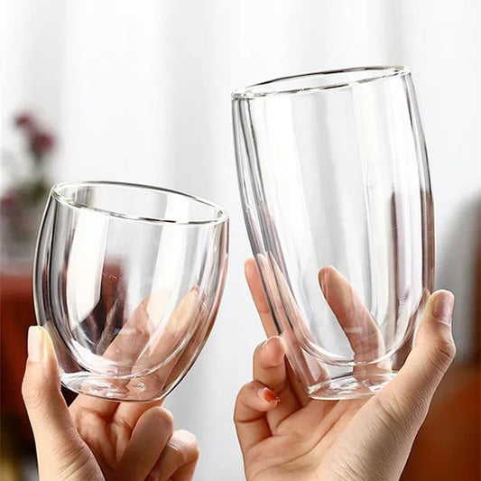 Vaso de vidrio doble pared