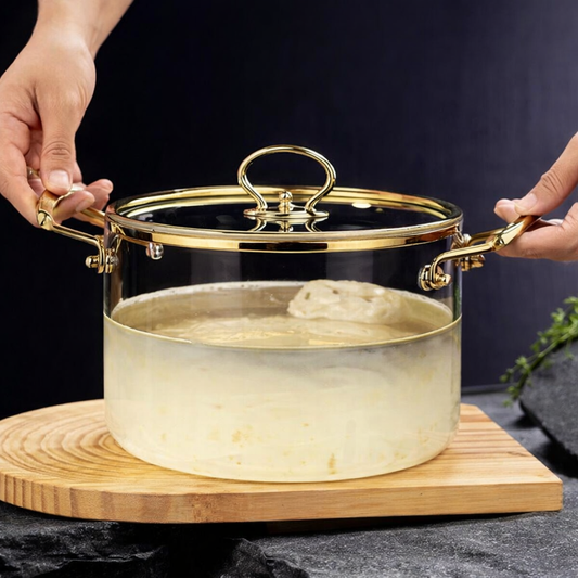 olla de virio 3.5 litros dorada