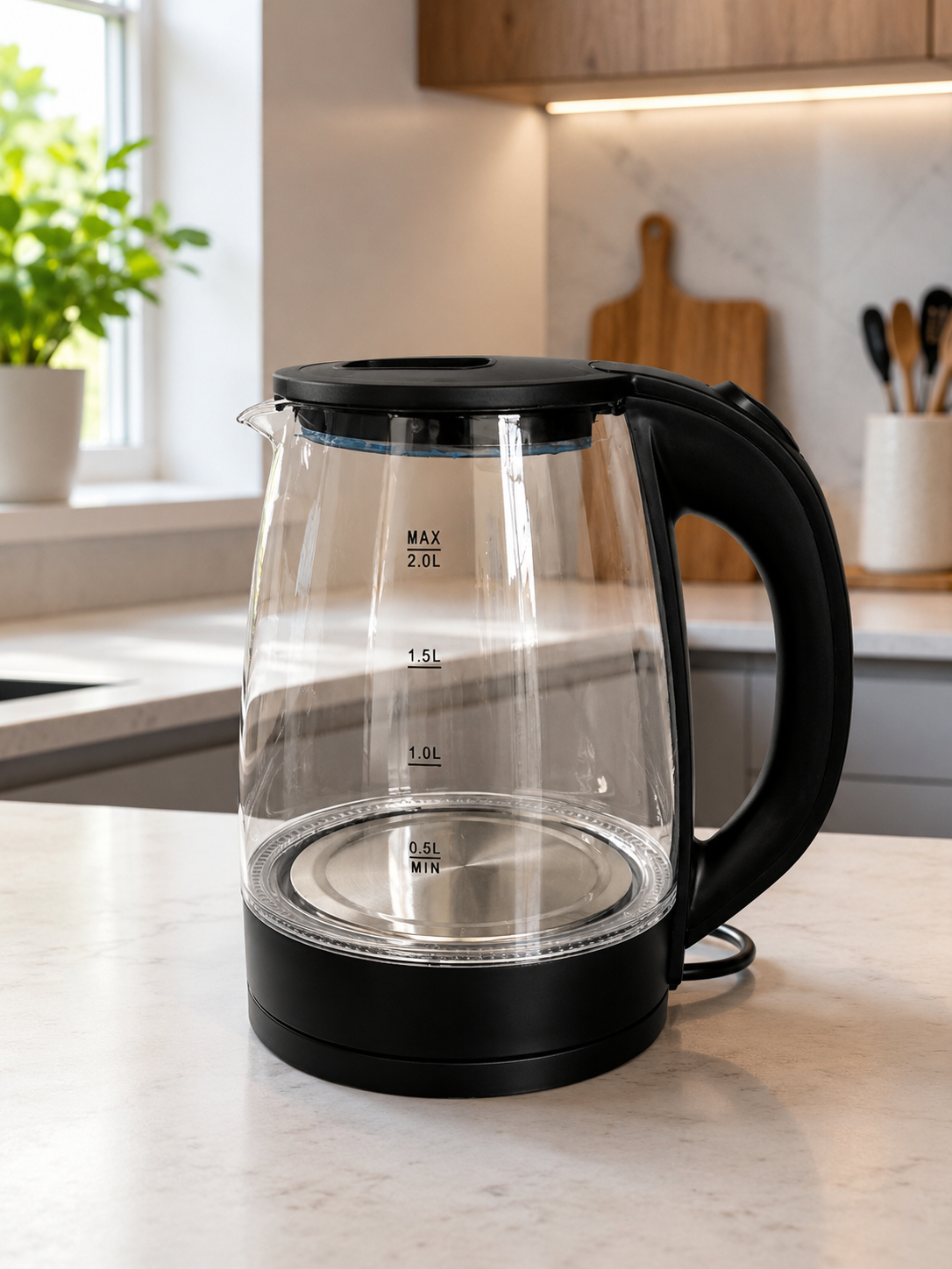 Tetera de vidrio eléctrica 2lt