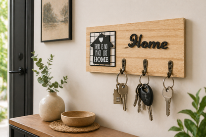 Portallaves de pared en madera