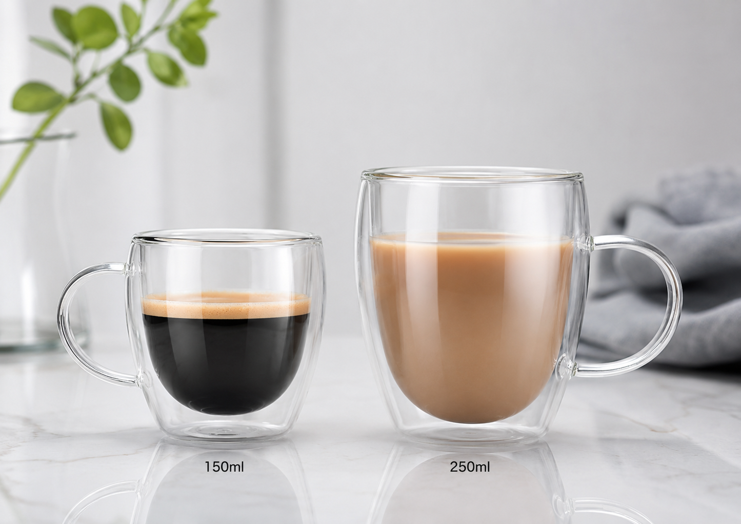 Vaso doble pared con agarradera