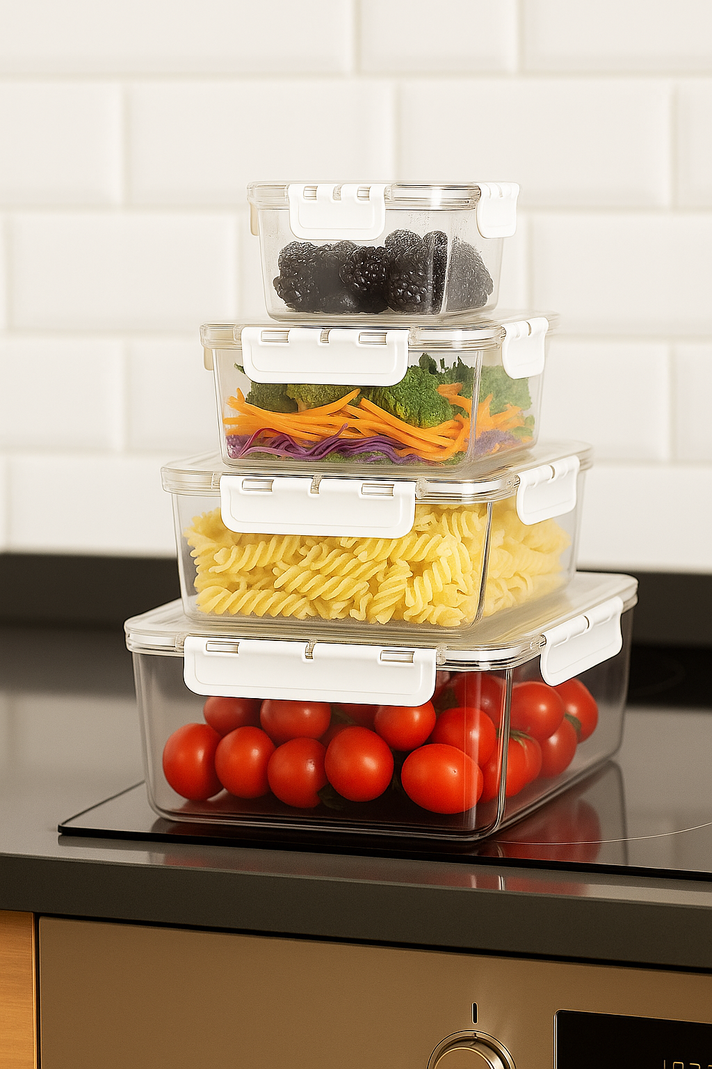 Set de contenedores para alimentos X4