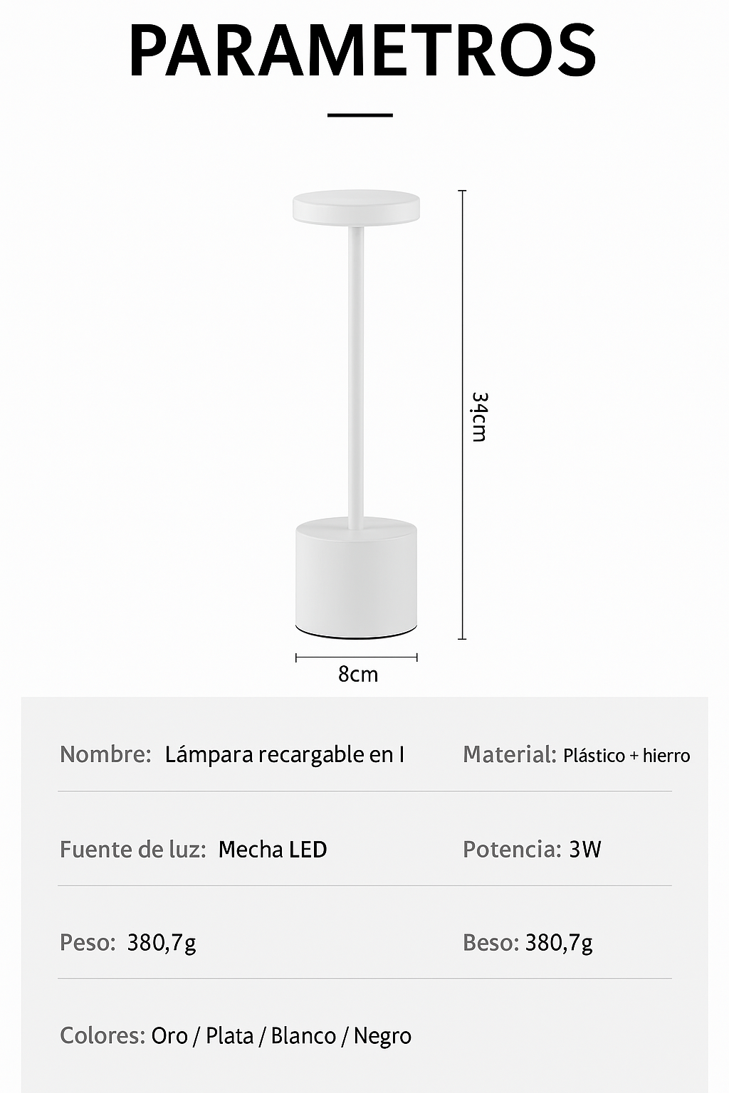 Lampara led para escritorio