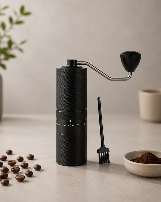 Molino para café manual con aspas de acero inoxidable