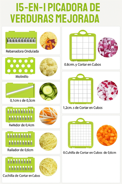 Rallador multifuncional de verduras