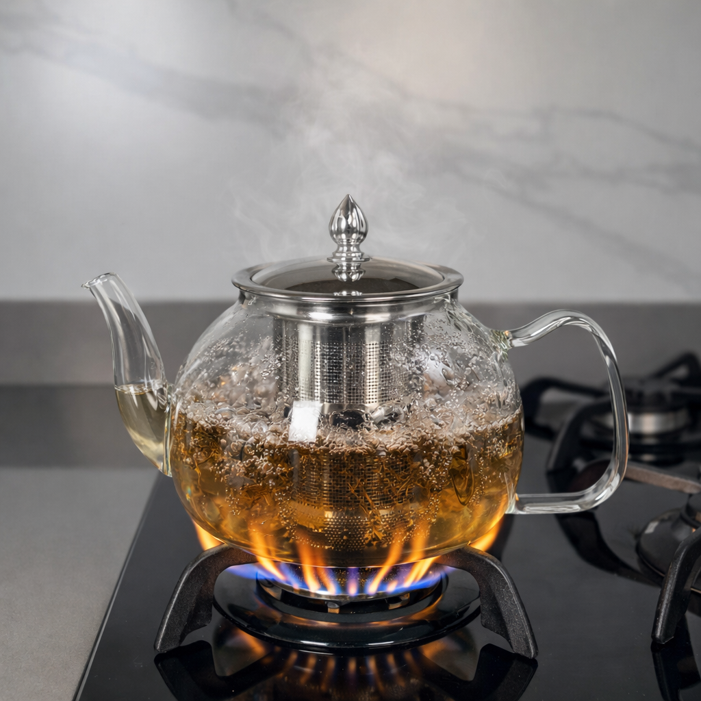 Tetera de vidrio 1200ml resistente al fuego