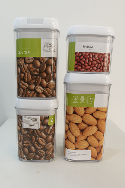 Set de Recipientes Herméticos para Cocina (4 piezas)