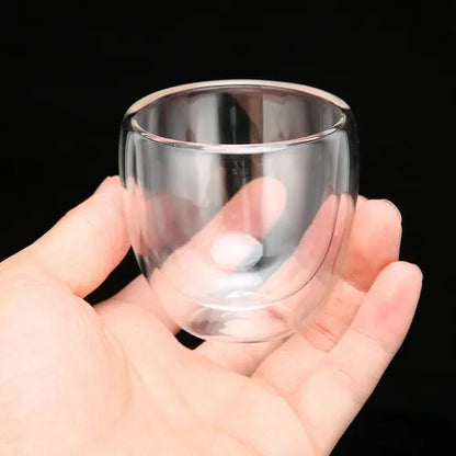 Vaso de vidrio doble pared