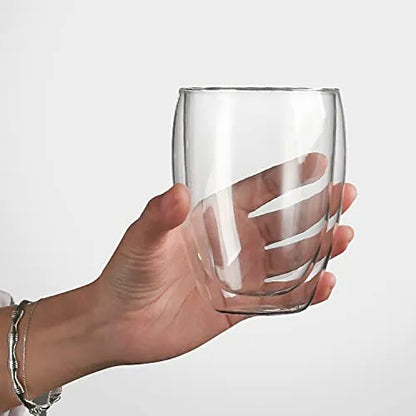 Vaso de vidrio doble pared