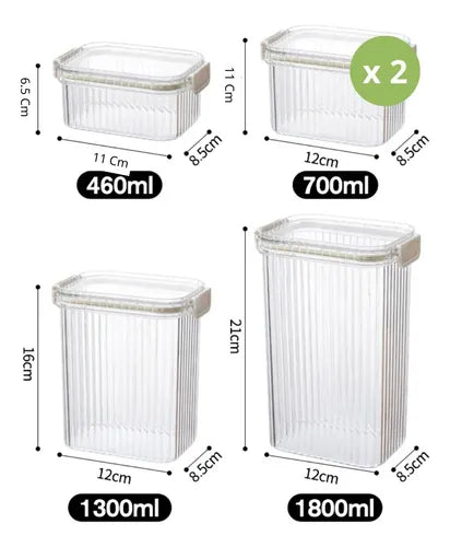 Set de recipientes x 5