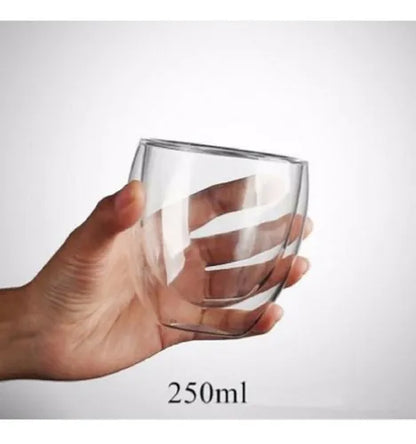 Vaso de vidrio doble pared