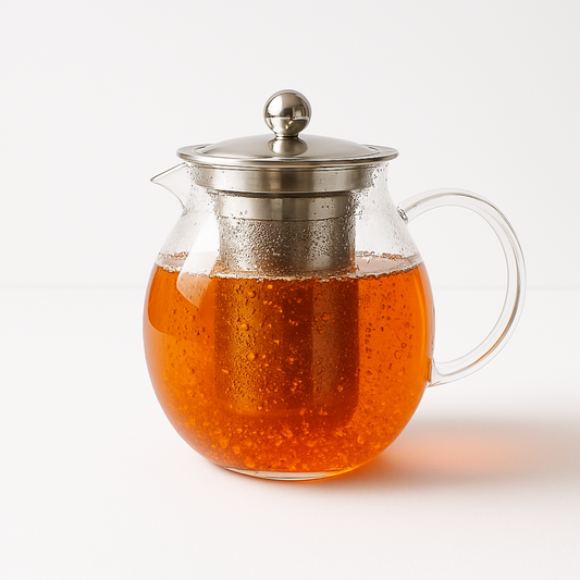 Tetera de vidrio con infusor