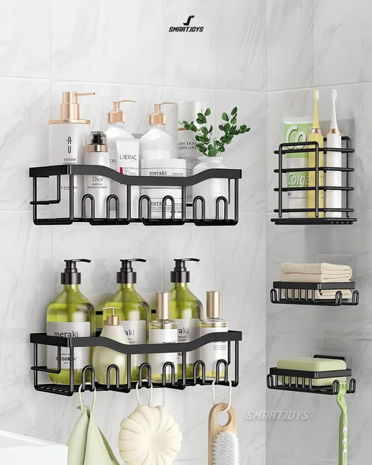 repisa metalica para baño x5