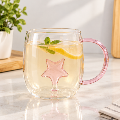Vaso de vidrio estrella
