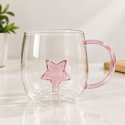 Vaso de vidrio estrella