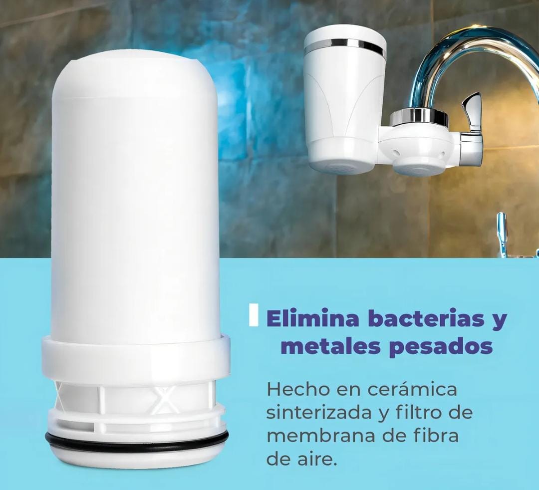 Filtro purificador de agua para grifo