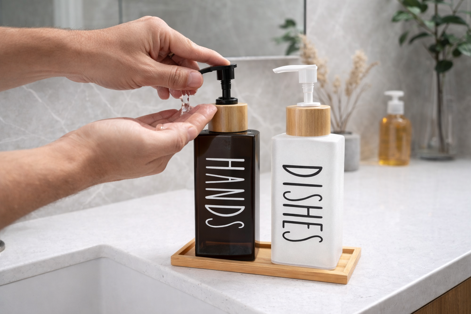 dispensador x 2 para jabon