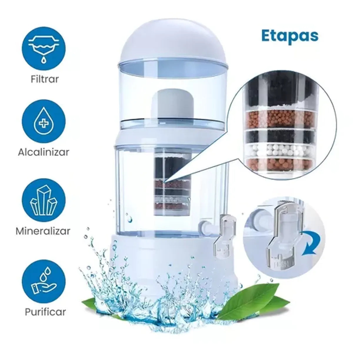 filtro purificador de agua 14 litros 