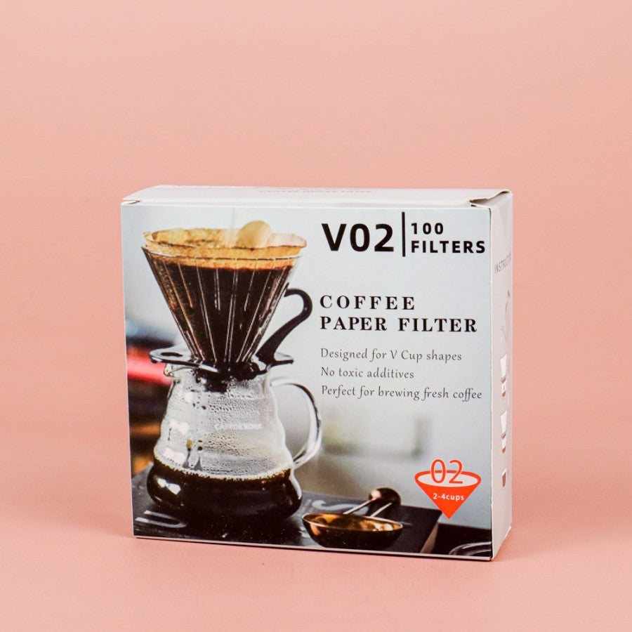 Set de 100 filtro para cafe v02